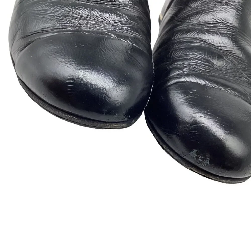 Chanel Chelsea Boots with Metallic Heel Trim in Black Leather